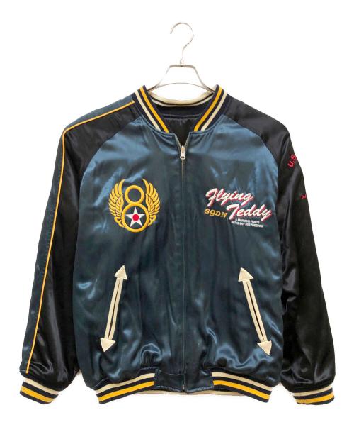 TED COMPANY（テッドカンパニー）TED COMPANY (テッドカンパニー) スカジャン ブラック×ブルー サイズ:44の古着・服飾アイテム