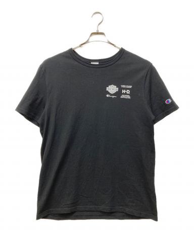 【人気完売商品】Harley-Davidson Champion Tシャツ 黒L 中古・古着通販】Champion (チャンピオン) HARLEY-DAVIDSON (ハーレー