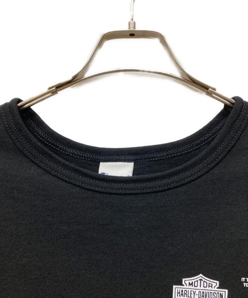 Champion（チャンピオン）Champion (チャンピオン) HARLEY-DAVIDSON (ハーレーダビッドソン) ファナティックTシャツ ブラック サイズ:Lの古着・服飾アイテム