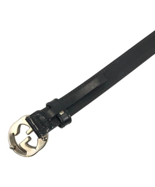 GUCCI（グッチ）GUCCI (グッチ) インターロッキングGバックルベルト ブラックの古着・服飾アイテム