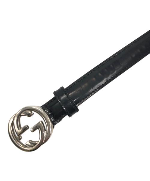 GUCCI（グッチ）GUCCI (グッチ) インターロッキングGバックルベルト ブラックの古着・服飾アイテム