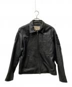 AVIREXアヴィレックス）の古着「PATCHED TRUCKER JACKET」｜ブラック
