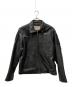 AVIREX（アヴィレックス）の古着「PATCHED TRUCKER JACKET」｜ブラック