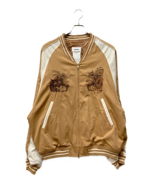 doublet（ダブレット）doublet (ダブレット) オーガニック カオス スーベニアジャケット ホワイト×ベージュ サイズ:Mの古着・服飾アイテム