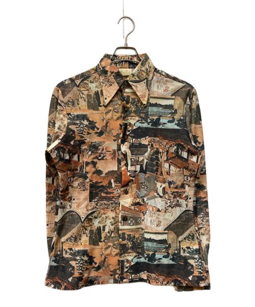 Sears（シアーズ）Sears (シアーズ) ヴィンテージ浮世絵プリントシャツ マルチカラー サイズ:Mの古着・服飾アイテム