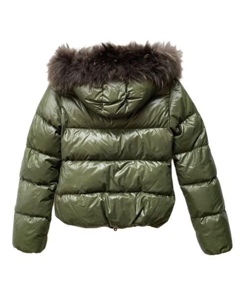 DUVETICA（デュベティカ）DUVETICA (デュベティカ) Adhara ラクーンファー ダウンジャケット オリーブ サイズ:SIZE 38の古着・服飾アイテム