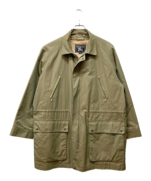 Burberry's（バーバリー）Burberry's (バーバリーズ) 1枚袖ジップアップミドルコート 玉虫色 サイズ:XLの古着・服飾アイテム