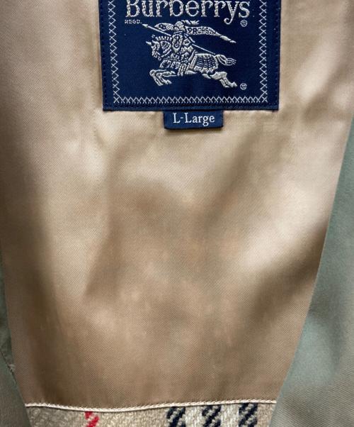 Burberry's（バーバリー）Burberry's (バーバリーズ) 1枚袖ジップアップミドルコート 玉虫色 サイズ:XLの古着・服飾アイテム