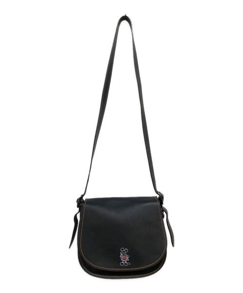 COACH（コーチ）COACH (コーチ) DISNEY (ディズニー) SADDLE BAG(サドルバッグ) ブラックの古着・服飾アイテム