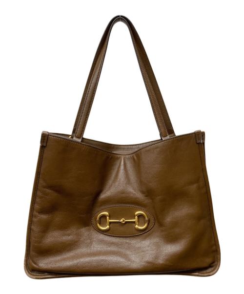 GUCCI（グッチ）GUCCI (グッチ) 1955 HORSEBIT ブラウンの古着・服飾アイテム
