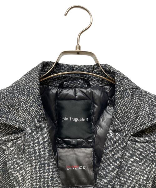 1piu1uguale3（ウノピュウノウグァーレトレ）1piu1uguale3 (ウノピュウノウグァーレトレ) DUVETICA (デュベティカ) ダウンチェスターコート グレー サイズ:SIZE 5の古着・服飾アイテム