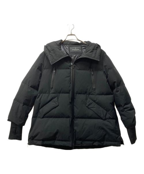 nano・universe（ナノ・ユニバース）nano・universe (ナノ・ユニバース) ソロテックスラミネートAラインダウン ブラック サイズ:SIZE 38の古着・服飾アイテム