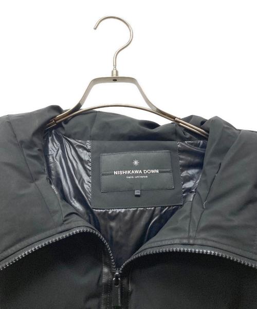 nano・universe（ナノ・ユニバース）nano・universe (ナノ・ユニバース) ソロテックスラミネートAラインダウン ブラック サイズ:SIZE 38の古着・服飾アイテム