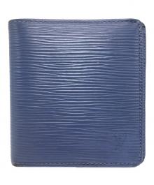 LOUIS VUITTON（ルイ ヴィトン）の古着「エピ ポルト ビエ 6カルト クレディ」｜ブルー