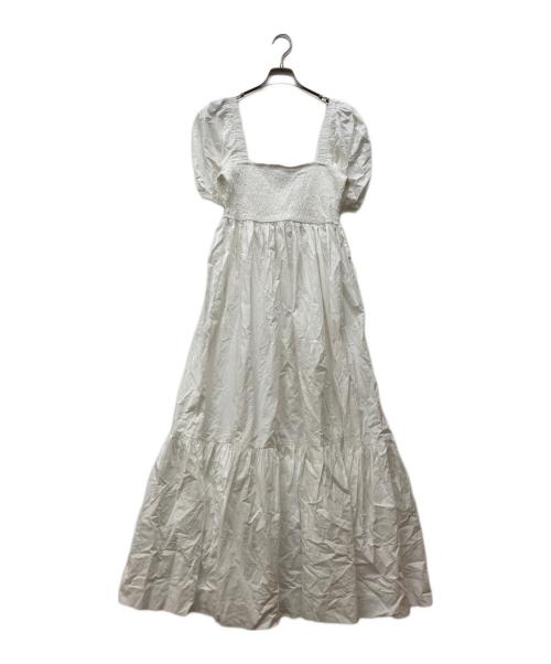 GANNI（ガニー）Ganni (ガニー) コットンポプリンワンピース ホワイト サイズ:40 未使用品の古着・服飾アイテム