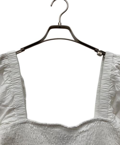 GANNI（ガニー）Ganni (ガニー) コットンポプリンワンピース ホワイト サイズ:40 未使用品の古着・服飾アイテム
