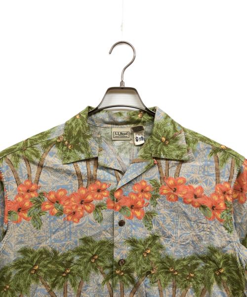 L.L.Bean（エルエルビーン）L.L.Bean (エルエルビーン) レーヨンアロハシャツ ブルー サイズ:S-REGの古着・服飾アイテム