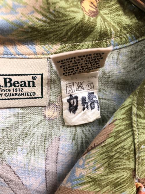 L.L.Bean（エルエルビーン）L.L.Bean (エルエルビーン) レーヨンアロハシャツ ブルー サイズ:S-REGの古着・服飾アイテム