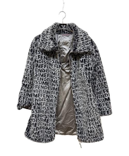 FENDISSIME（フェンディシメ）FENDISSIME (フェンディシメ) モノグラムロゴ リバーシブルコート グレー サイズ:40の古着・服飾アイテム