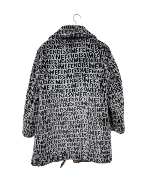 FENDISSIME（フェンディシメ）FENDISSIME (フェンディシメ) モノグラムロゴ リバーシブルコート グレー サイズ:40の古着・服飾アイテム