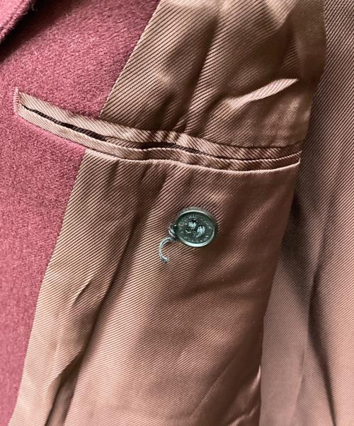 JOHN LAWRENCE SULLIVAN（ジョン ローレンス サリバン）JOHN LAWRENCE SULLIVAN (ジョン ローレンス サリバン) FLANNEL BAL COLLAR COAT レッド サイズ:44の古着・服飾アイテム