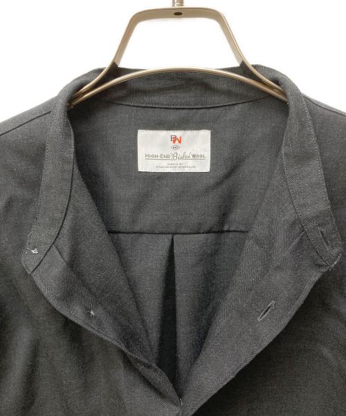 mb（エムビー）mb (エムビー) MBハイエンド尾州ウールシャツ ブラック サイズ:Mの古着・服飾アイテム