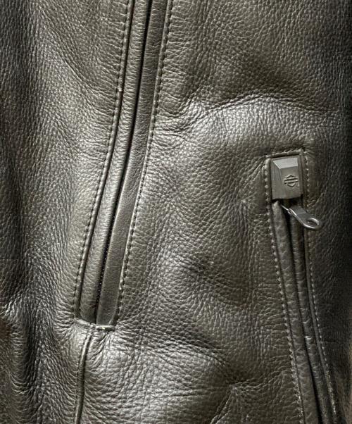 HARLEY-DAVIDSON（ハーレーダビッドソン）HARLEY-DAVIDSON (ハーレーダビッドソン) レザーレーシングジャケット ブラック サイズ:Lの古着・服飾アイテム