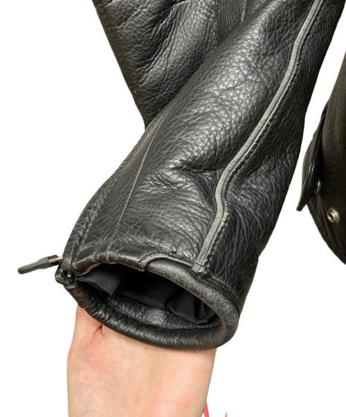 HARLEY-DAVIDSON（ハーレーダビッドソン）HARLEY-DAVIDSON (ハーレーダビッドソン) レザーレーシングジャケット ブラック サイズ:Lの古着・服飾アイテム