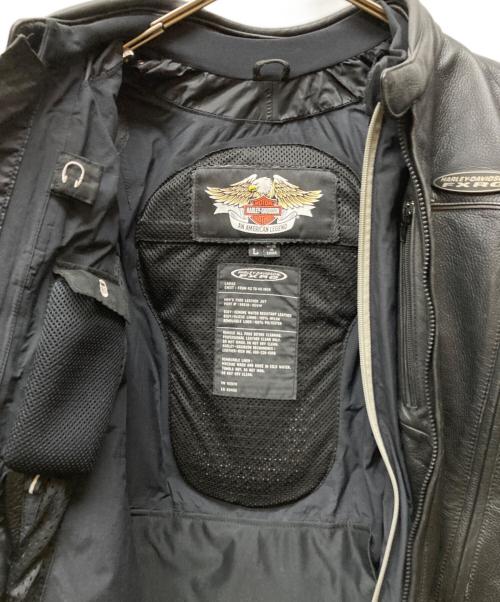 HARLEY-DAVIDSON（ハーレーダビッドソン）HARLEY-DAVIDSON (ハーレーダビッドソン) レザーレーシングジャケット ブラック サイズ:Lの古着・服飾アイテム