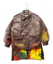 TAAKK（ターク）の古着「TRANSPARENT A-2 FLIGHT JACKET/トランスペアレントA-2フライトジャケット」｜ブラウン