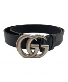 GUCCI（グッチ）の古着「GGマーモントバックル レザーベルト」｜ブラック