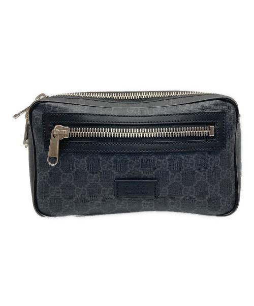 GUCCI（グッチ）GUCCI (グッチ) GGスプリーム ボディバッグ グレーの古着・服飾アイテム