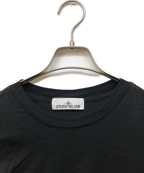 STONE ISLAND（ストーンアイランド）STONE ISLAND (ストーンアイランド) ロゴパッチクルーネックtシャツ ブラック サイズ:XLの古着・服飾アイテム