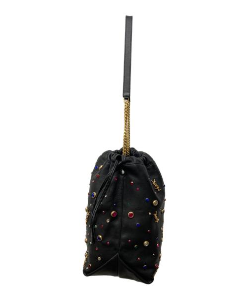 Saint Laurent Paris（サンローランパリ）Saint Laurent Paris (サンローランパリ) TEDDY ビジューワンショルダーバッグ ブラックの古着・服飾アイテム