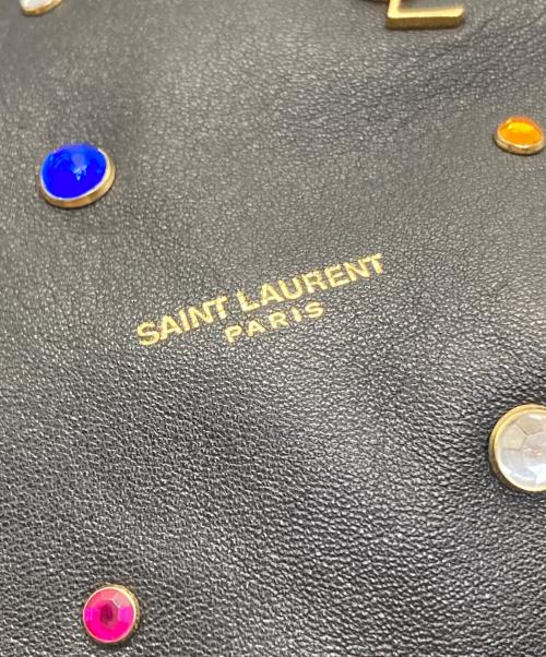 Saint Laurent Paris（サンローランパリ）Saint Laurent Paris (サンローランパリ) TEDDY ビジューワンショルダーバッグ ブラックの古着・服飾アイテム