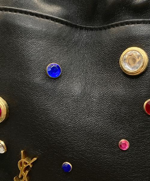 Saint Laurent Paris（サンローランパリ）Saint Laurent Paris (サンローランパリ) TEDDY ビジューワンショルダーバッグ ブラックの古着・服飾アイテム
