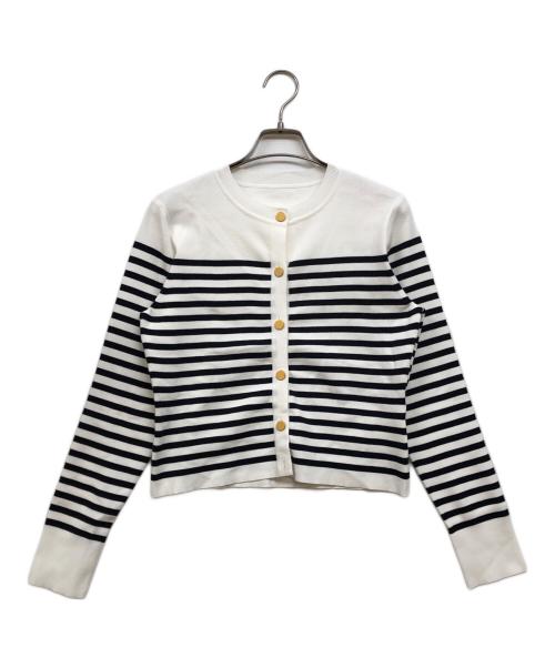 FOXEY（フォクシー）FOXEY (フォクシー) カーディガン リバー ホワイト×ブラック サイズ:38の古着・服飾アイテム