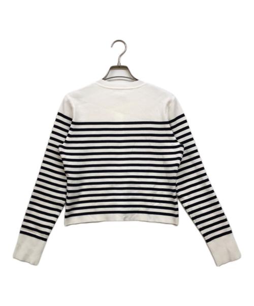 FOXEY（フォクシー）FOXEY (フォクシー) カーディガン リバー ホワイト×ブラック サイズ:38の古着・服飾アイテム