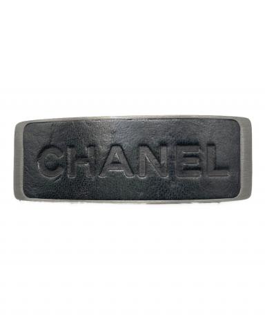 CHANEL ロゴバレッタ 中古・古着通販】CHANEL (シャネル) ロゴバレッタ ブラック｜ブランド