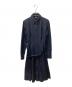 ASPESI（アスペジ）の古着「カシミヤブレンドシャツワンピース」｜ネイビー