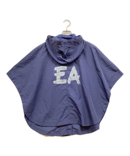 EMPORIO ARMANI（エンポリオ アルマーニ）EMPORIO ARMANI (エンポリオ アルマーニ) ロゴプリントポンチョ ネイビー サイズ:38の古着・服飾アイテム