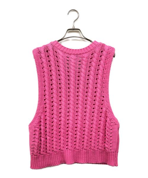GANNI（ガニー）Ganni (ガニー) ニットベスト ピンク サイズ:XLの古着・服飾アイテム