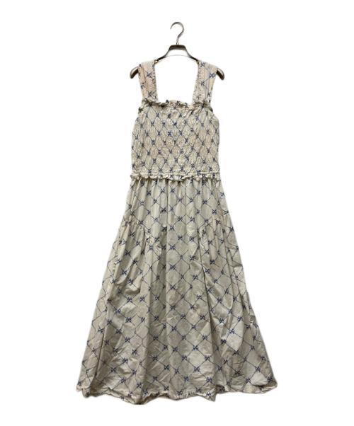 DAMSON MADDER（ダンソンマダー）DAMSON MADDER (ダンソンマダー) ノースリーブワンピース スカイブルー サイズ:14の古着・服飾アイテム