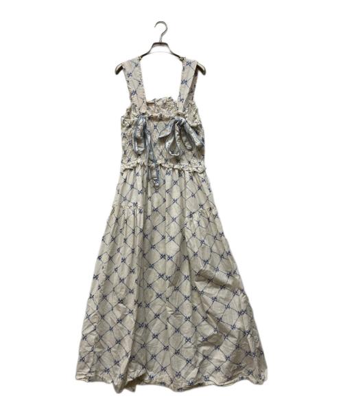 DAMSON MADDER（ダンソンマダー）DAMSON MADDER (ダンソンマダー) ノースリーブワンピース スカイブルー サイズ:14の古着・服飾アイテム