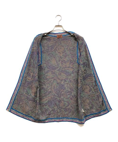 missoni（ミッソーニ）MISSONI (ミッソーニ) 総柄ニットベスト ブルー サイズ:42の古着・服飾アイテム
