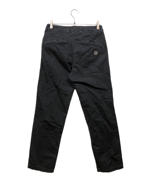 STONE ISLAND（ストーンアイランド）STONE ISLAND (ストーンアイランド) ロゴパッチウォッシュドトラウザーパンツ ブラック サイズ:28の古着・服飾アイテム
