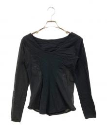 ISSEY MIYAKE（イッセイミヤケ）の古着「シースルートップス」｜ブラック