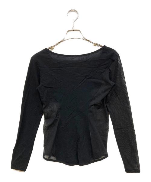 ISSEY MIYAKE（イッセイミヤケ）ISSEY MIYAKE (イッセイミヤケ) シースルートップス ブラック サイズ:2の古着・服飾アイテム