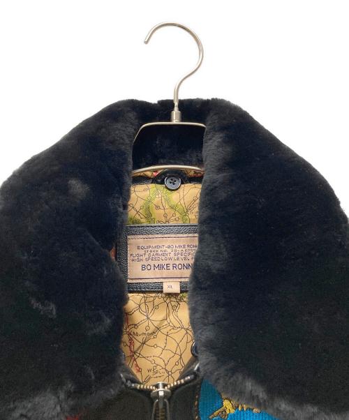 BO Mike Ronny（ビーオーマイクロニー）BO MIKE RONNY (ビーオーマイクロニー) G-1 フライトジャケット ブラック サイズ:SIZE XLの古着・服飾アイテム