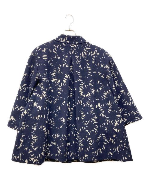 mina perhonen（ミナ ペルホネン）mina perhonen (ミナ ペルホネン) flicker ハーフコート ネイビー サイズ:SIZE 38の古着・服飾アイテム